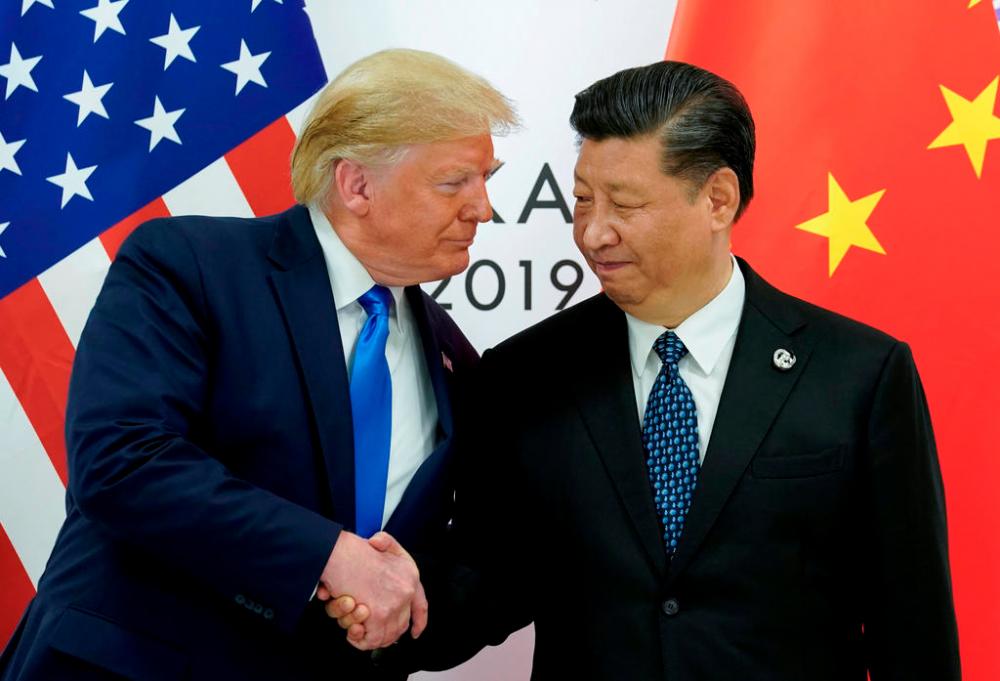 US President Donald Trump meets with China's President Xi Jinping at the start of their bilateral meeting at the G20 leaders summit in Osaka, Japan on June 29, 2019. - REUTERSPIX