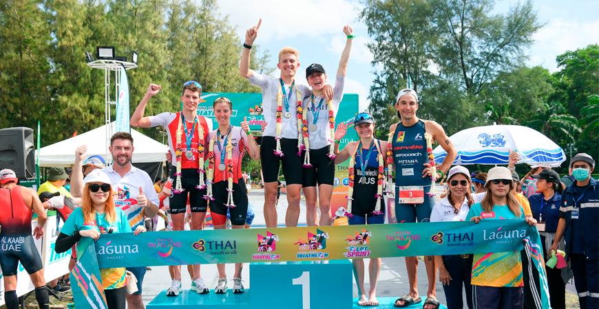 The British Couple Triathletes Seize the Championship at The “29th Laguna Phuket Triathlon”
