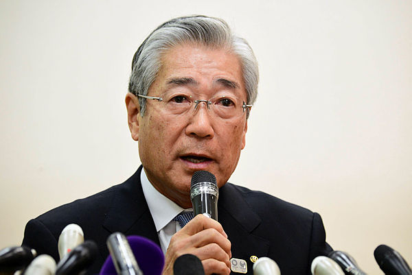 Japanese Olympic Committee president Tsunekazu Takeda speaks during a press conference in Tokyo — AFP