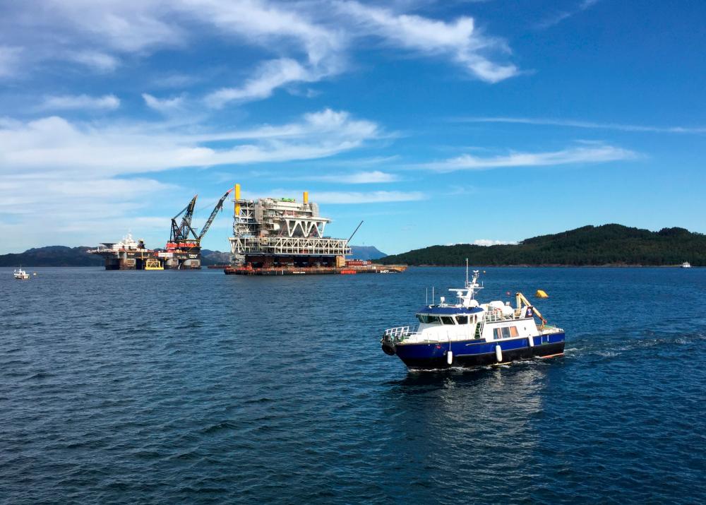 A general view of a drilling platform at Norway’s giant offshore Johan Sverdrup field. Oil prices have not been above US$100 or even US$90 a barrel since a sharp downturn in 2014. – REUTERSPIX