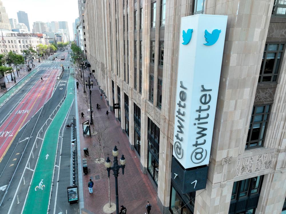 A view of the exterior of Twitter headquarters in San Francisco, California. AFPpix