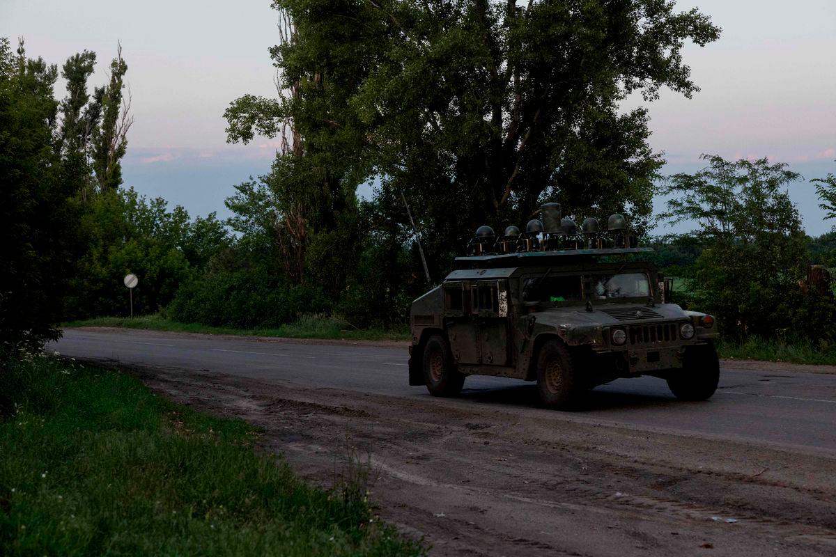 This photograph shows a Ukrainian military vehicle at an undisclosed location in eastern Ukraine on June 25, 2025, amid the Russian invasion of Ukraine. - AFPPIX