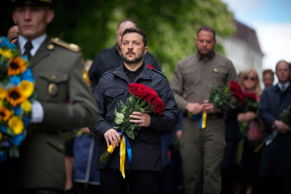This handout photograph taken and released by the Ukrainian Presidential Press Service on May 8, 2025, shows Ukrainian President Volodymyr Zelensky. AFPpix