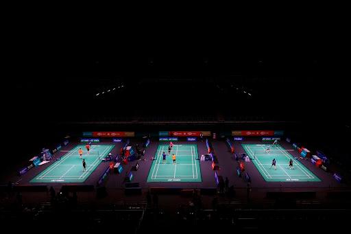 $!Badminton matches are ongoing in Axiata Arena. — BERNAMA PIC