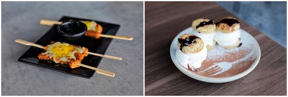 Knowhere’s yummy Terengganu inspired Cheesy Lekor and the delightful Coconut Lempeng. $!Knowhere’s yummy Terengganu inspired Cheesy Lekor and the delightful Coconut Lempeng.