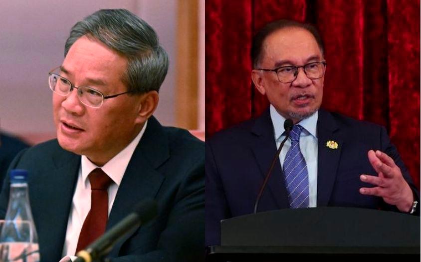 Chinese Premier Li Qiang (left), Prime Minister Datuk Seri Anwar Ibrahim (Credit - REUTERSPIX &amp; BERNAMAPIX)