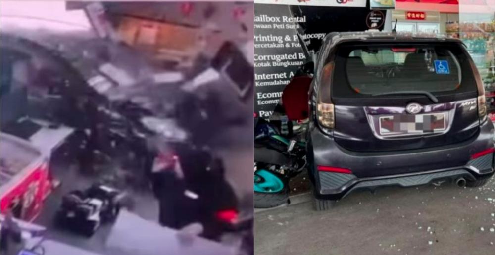 Elderly Swiss man crashes car into petrol station in Ipoh
