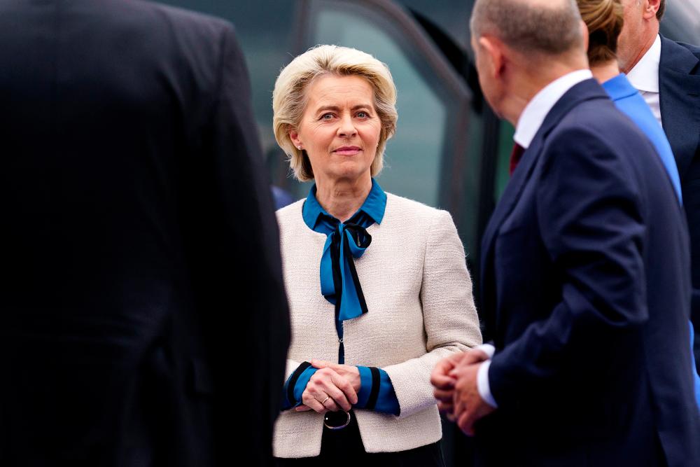 European Commission President Ursula von der Leyen attends a news conference during the North Sea Summit on offshore wind at Port of Esbjerg, Denmark May 18, 2022. Ritzau Scanpix/Bo Amstrup via REUTERSpix
