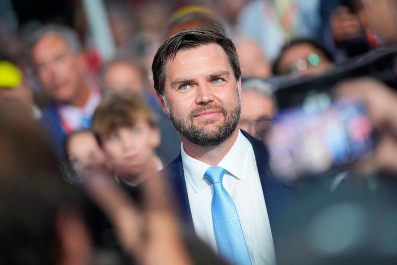 Trump’s pick for Vice President, U.S. Sen. J.D. Vance (R-OH) arrives on the first day of the Republican National Convention at the Fiserv Forum - AFPpix