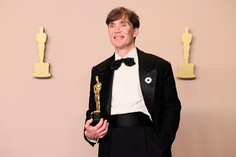 $!Cillian Murphy, winner of the Best Actor in a Leading Role award for 'Oppenheimer'//AFP