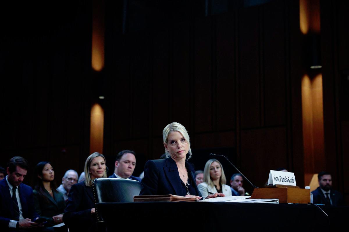 U.S. Attorney General Pam Bondi faced criticism from Democrats on the Justice Department’s targeting of President Trump’s political opponents, including the recent indictment of former FBI Director James Comey. - AFPpix