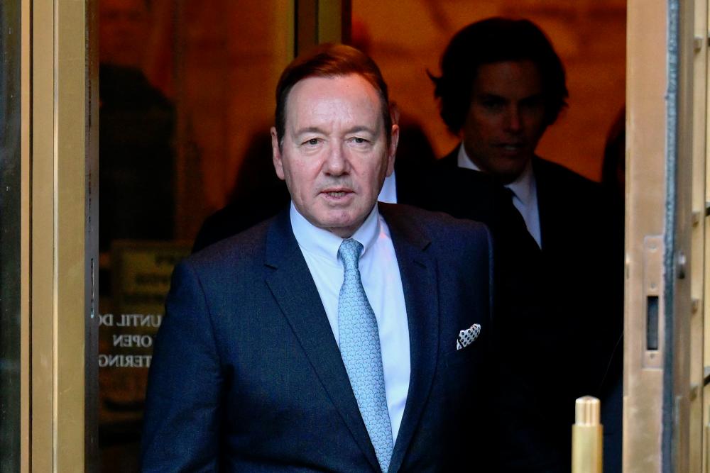 US actor Kevin Spacey leaves the United States District Court for the Southern District of New York on October 6, 2022 in New York City. AFPPIX
