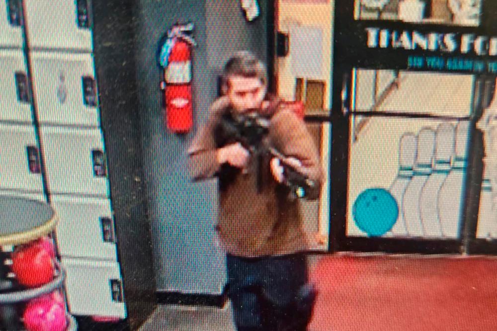 This handout image released on October 25, 2023 by the Androscoggin County Sheriff’s Office via Facebook shows a photo of the armed suspect in a shooting as law enforcement in Androscoggin County investigate “two active shooter events” in Lewiston, Maine/AFPPix