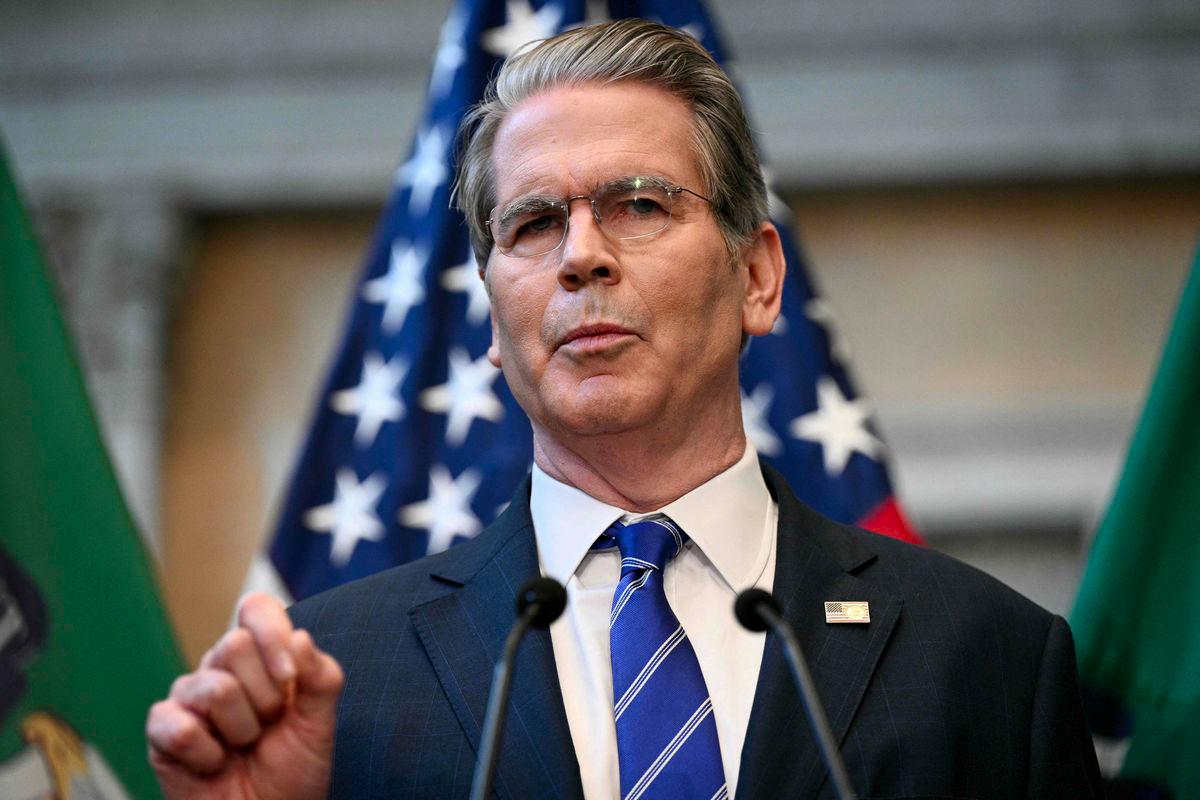 US Treasury Secretary Scott Bessent, delivers remarks on Game Plan for US Investment on the sidelines of the IMF/World Bank annual meetings at CNBC Invest in America Forum, in Washington, DC on October 15, 2025. - AFPPIX