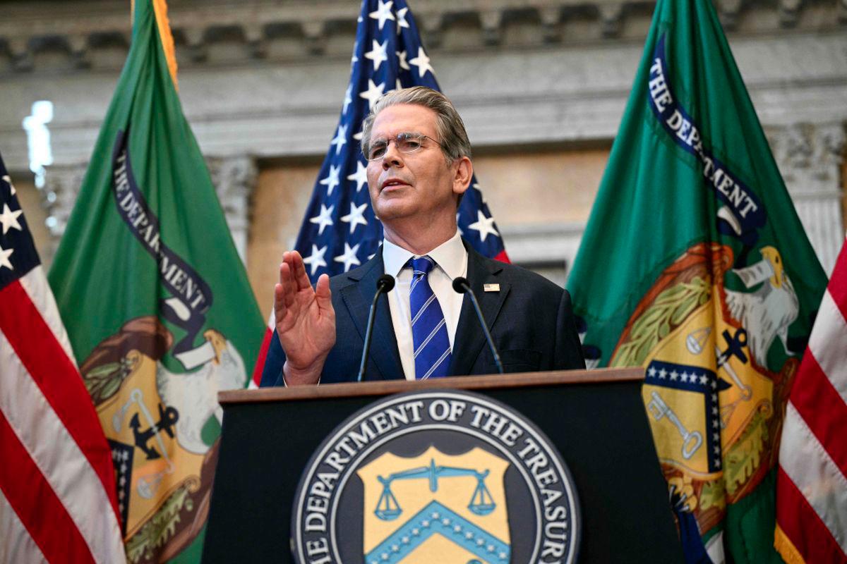 US Treasury Secretary Scott Bessent, delivers remarks on Game Plan for US Investment on the sidelines of the IMF/World Bank annual meetings at CNBC Invest in America Forum, in Washington, DC on October 15, 2025. - AFPPIX
