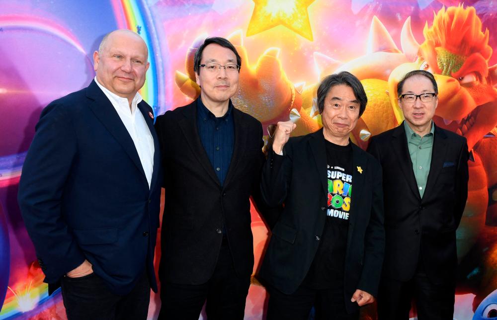 Shigeru Miyamoto 04 01 2023 The Special Screening of The Super Mario Bros.  Movie held at