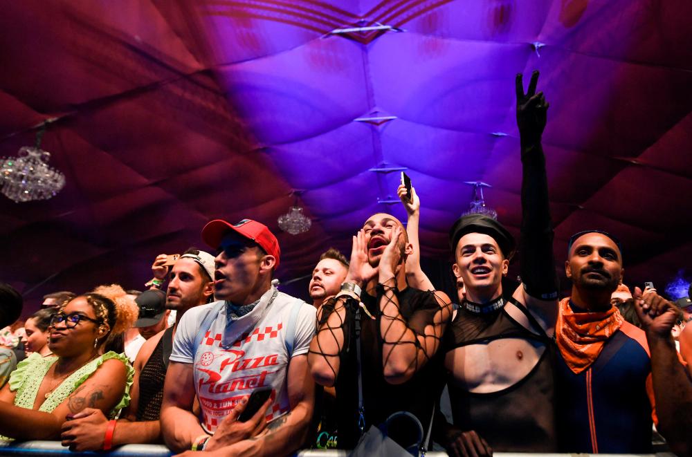 Fans cheer as Brazilian singer Pabllo Vittar performs onstage at the Coachella Valley Music and Arts Festival in Indio, California. - AFPpix