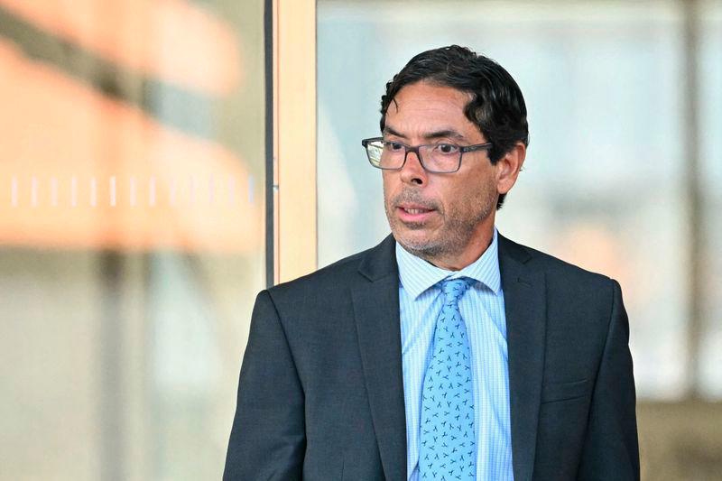 California physician Mark Chavez exits federal court in Los Angeles - AFPpix