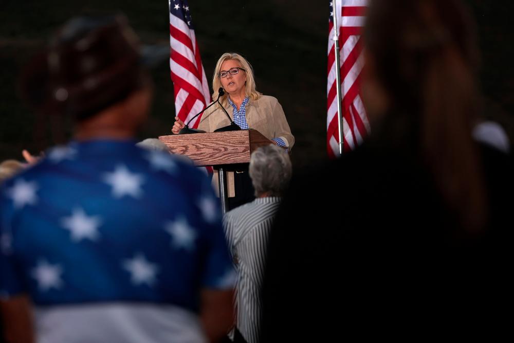 JACKSON, WYOMING - AUGUST 16: U.S. Rep. Liz Cheney (R-WY) gives a concession speech to supporters during a primary night event on August 16, 2022 in Jackson, Wyoming. Rep. Cheney was defeated in her primary race by Wyoming Republican congressional candidate Harriet Hageman. - AFPPIX