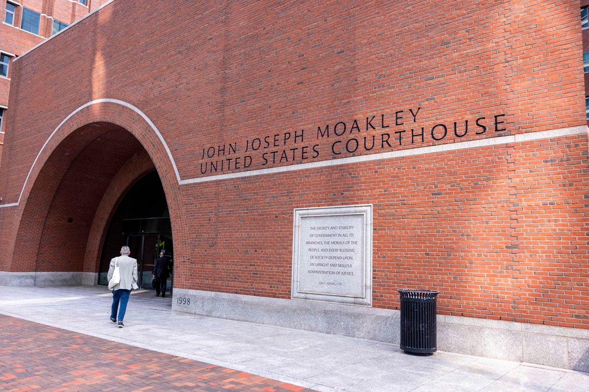 A person walks into John Joseph Moakley United Stats Courthouse on July 21, 2025 in Boston, Massachusetts - Scott Eisen/Getty Images/AFPPix