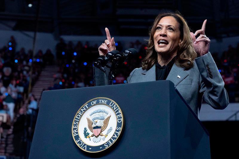 Democratic presidential nominee Vice President Kamala Harris speaks during a campaign rally at the Alliant Energy Center on September 20, 2024 in Madison, Wisconsin. Harris spoke to a capacity crowd of 10,500 during the event. - Scott Olson/Getty Images/AFP