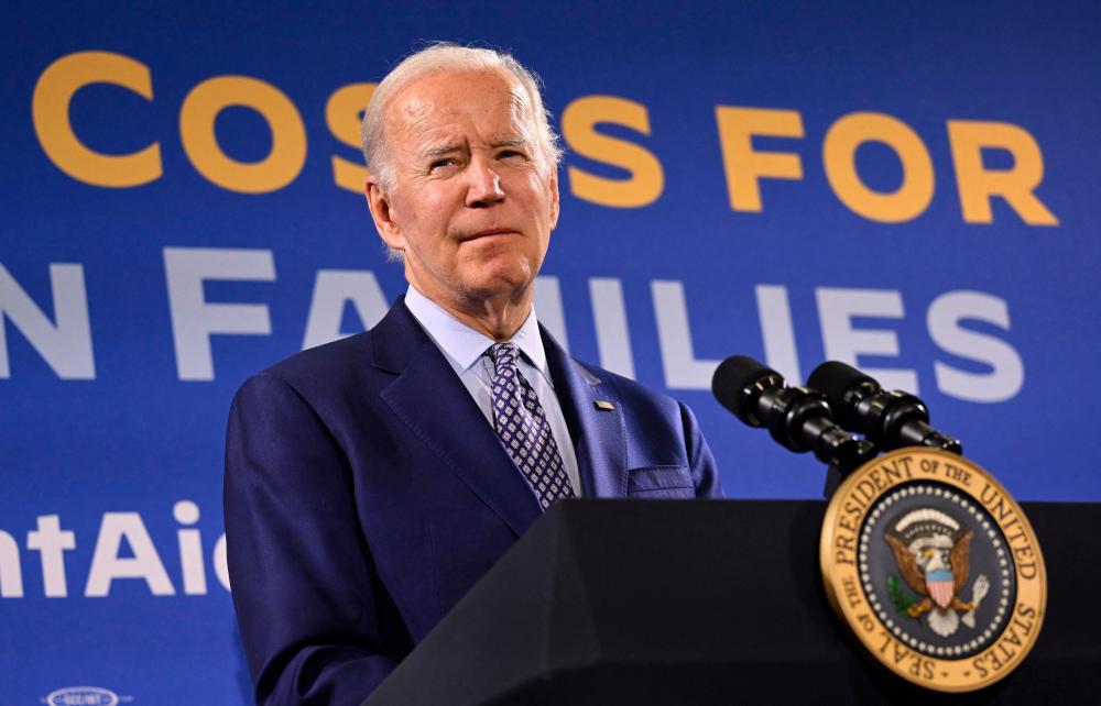 US President Joe Biden speaks about student debt relief at Central New Mexico Community College Student Resource Center in Albuquerque, New Mexico, on November 3, 2022. AFPPIX