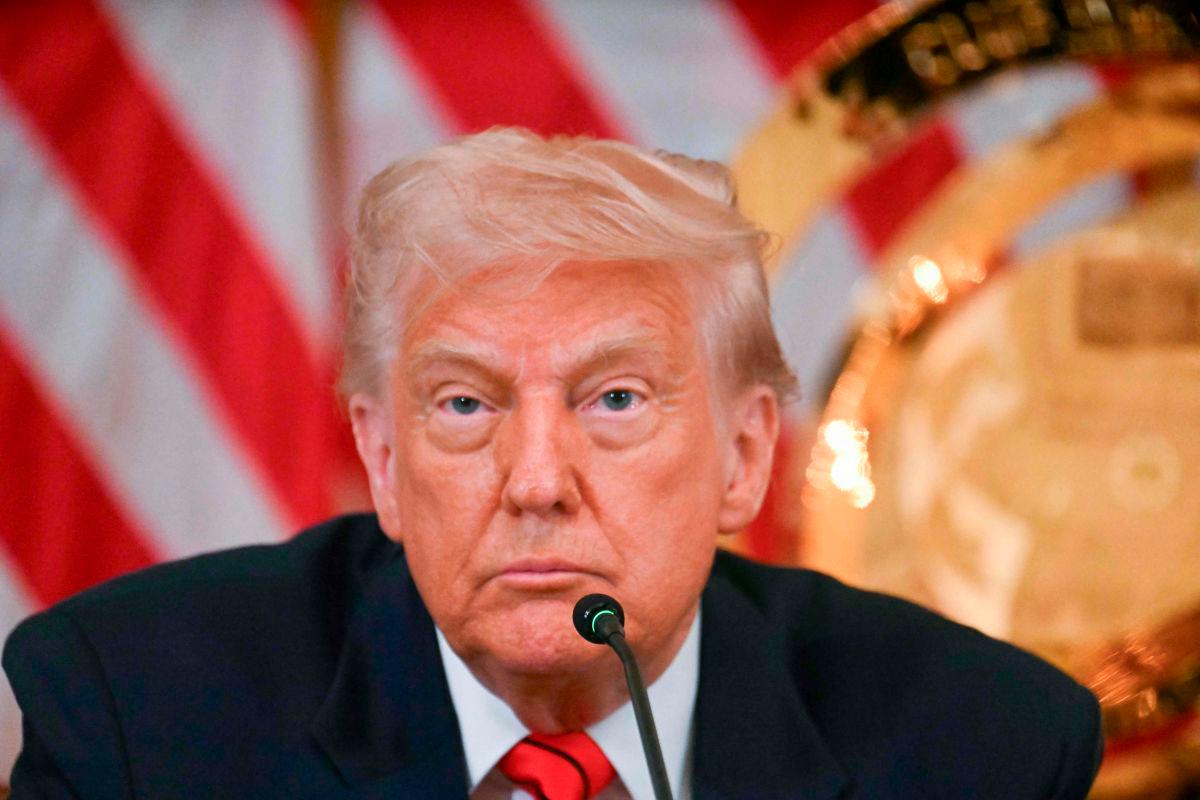 US President Donald Trump attends a meeting of the White House Task Force on the FIFA World Cup 2026 in the East Room of the White house in Washington, DC, on May 6, 2025. AFPpix
