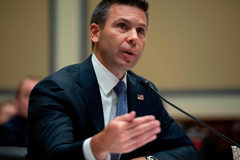 US Acting Secretary of Homeland Security Kevin McAleenan testifies during a House Oversight and Reform Committee hearing on Capitol Hill in Washington, DC, July 18, 2019. — AFP