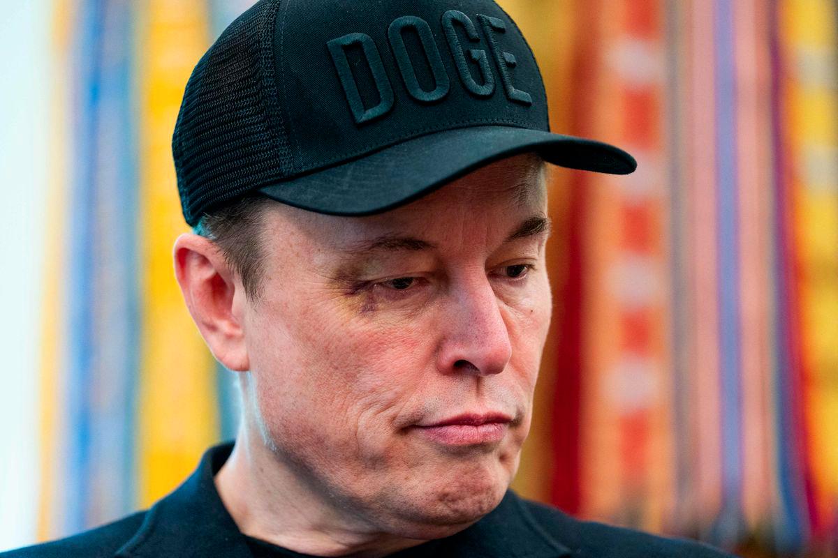 Elon Musk looks on during a news conference with US President Donald Trump in the Oval Office of the White House in Washington, DC, on May 30, 2025. - AFPPIX