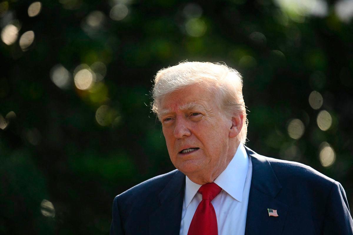 US President Donald Trump speaks to reporters on the South Lawn before boarding Marine One on the South Lawn of the White House - AFPPix