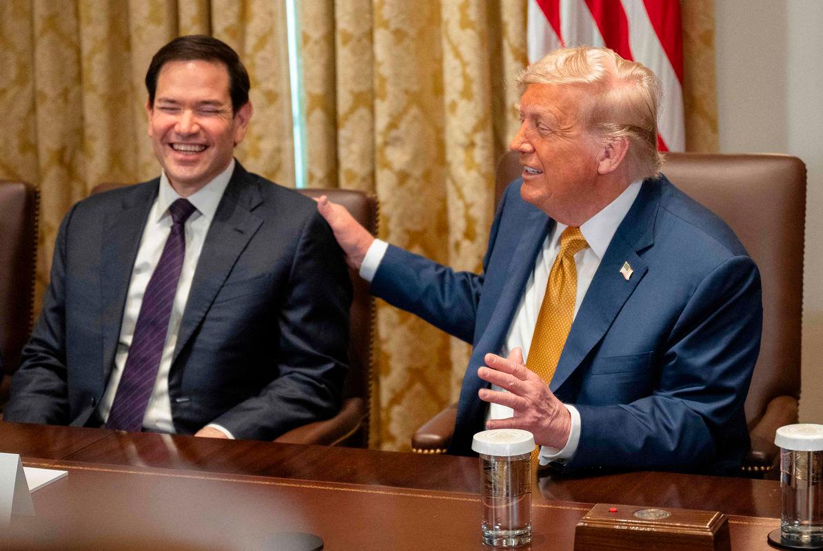 US Secretary of State Marco Rubio and President Donald Trump - AFPPix