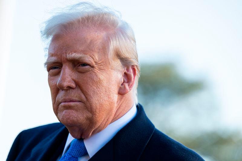 US President Donald Trump speaks to the press as he departs the White House from the South Lawn in Washington, DC, on March 21, 2025. AFPpix