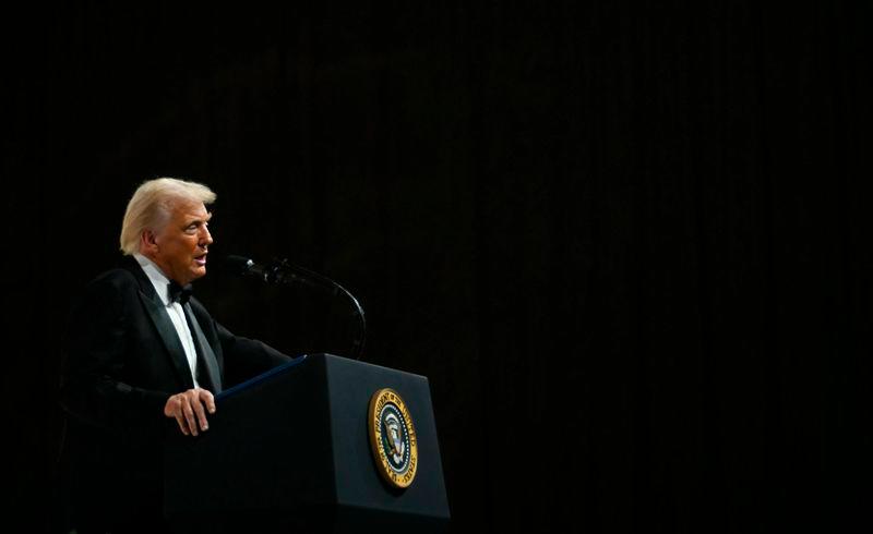 US President Donald Trump speaks during the Commander-In-Chief inaugural ball at the Walter E. Washington Convention Center in Washington, DC - AFPpix