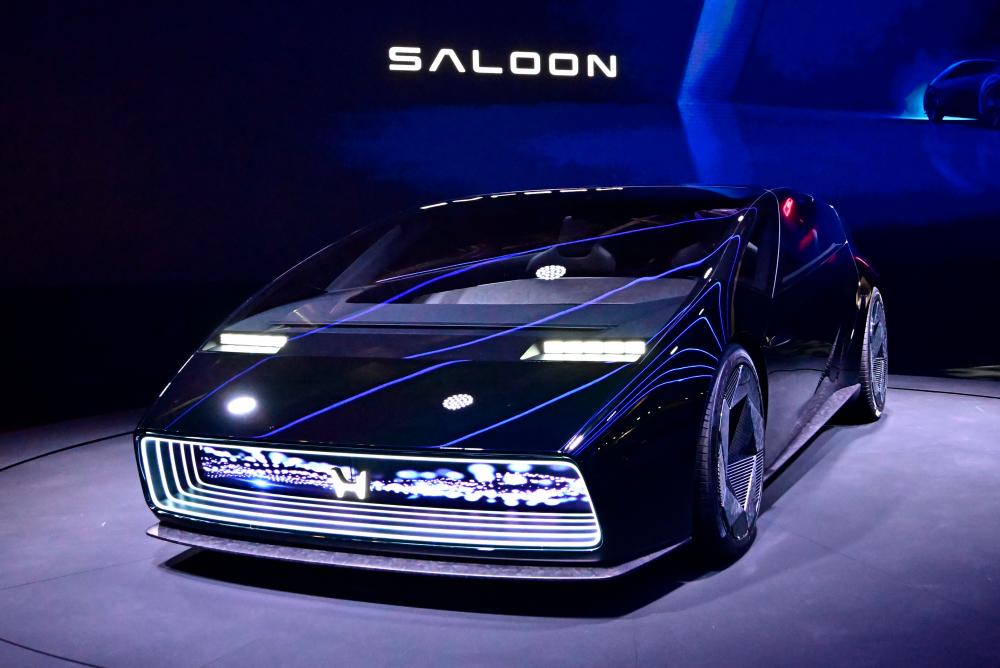 Honda unveils its electric vehicle concept Saloon during the Consumer Electronics Show in Las Vegas on Tuesday. – AFPpic