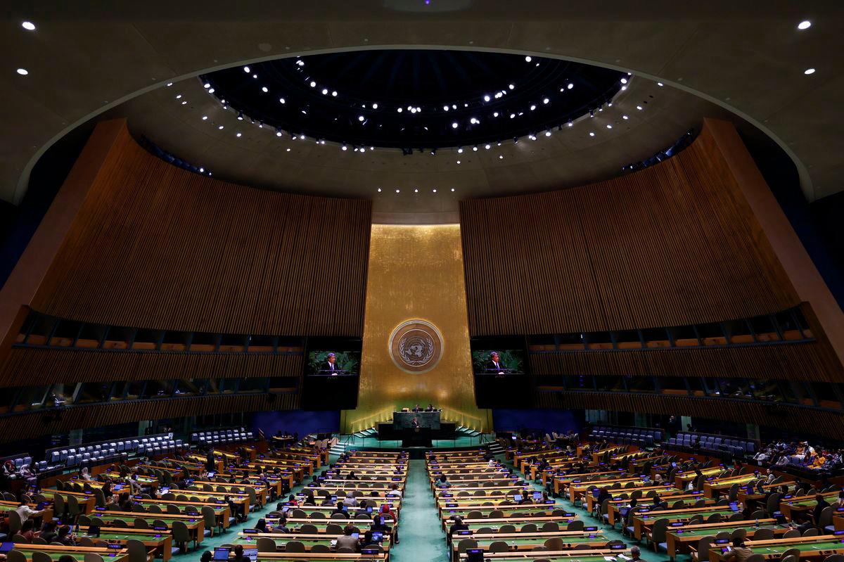 Foreign Minister Datuk Seri Mohamad Hasan delivers Malaysia’s National Statement during the High-Level General Debate of the 80th session of the United Nations General Assembly (UNGA) 2025 on Sunday. - BERNAMA
