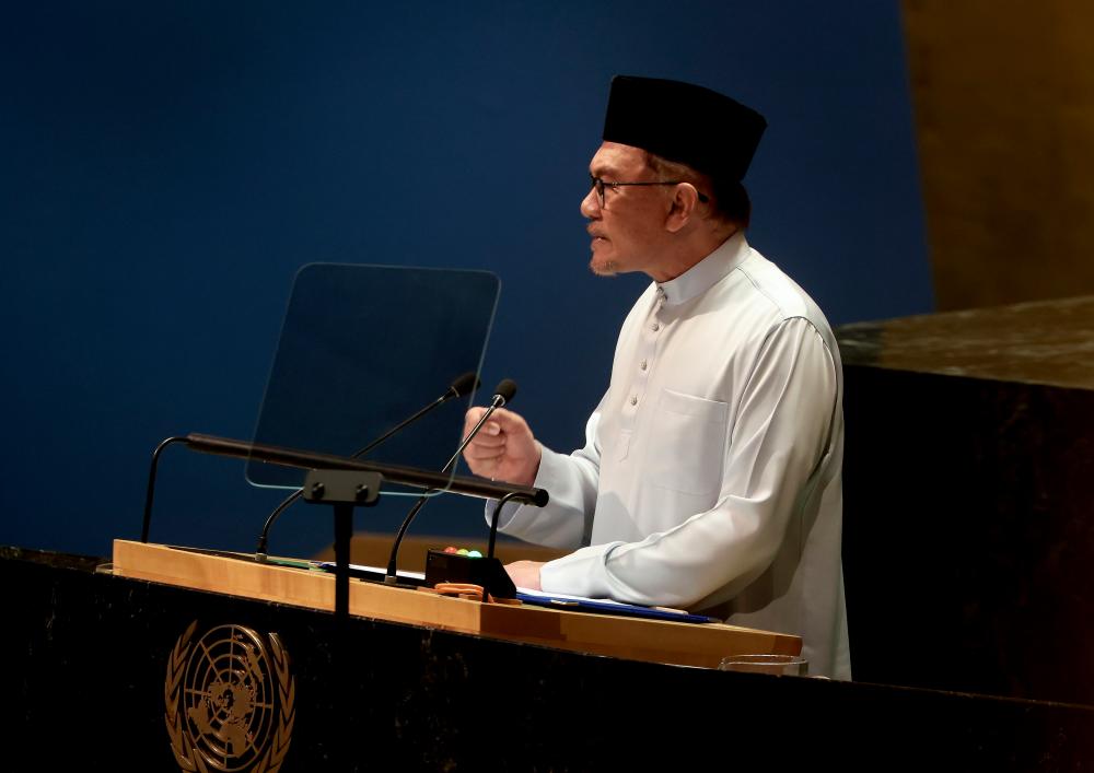 NEW YORK, Sept 22 -- Prime Minister Datuk Seri Anwar Ibrahim delivered a speech at the 78th United Nations General Assembly (UNGA) yesterday. BERNAMAPIX