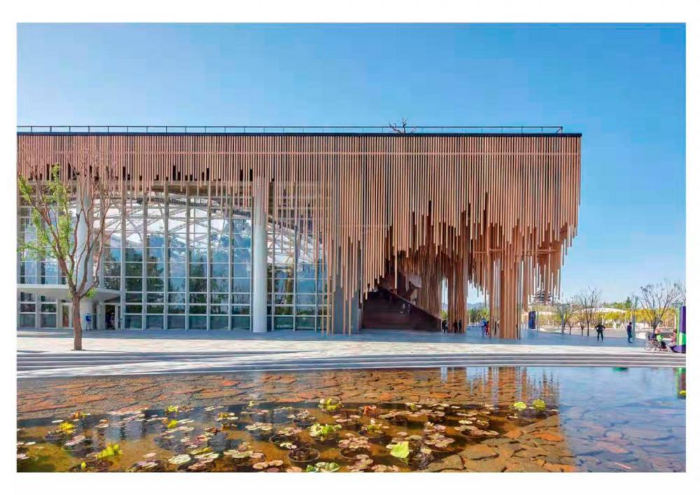 The Vanke botanic pavilion at the Beijing Expo 2019.