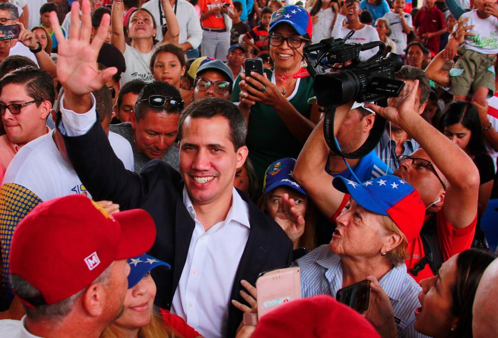 Venezuelan opposition leader Juan Guaido, who many nations have recognised as the country's rightful interim ruler, attends a rally in Barquisimeto, Venezuela May 25, 2019. - Reuters