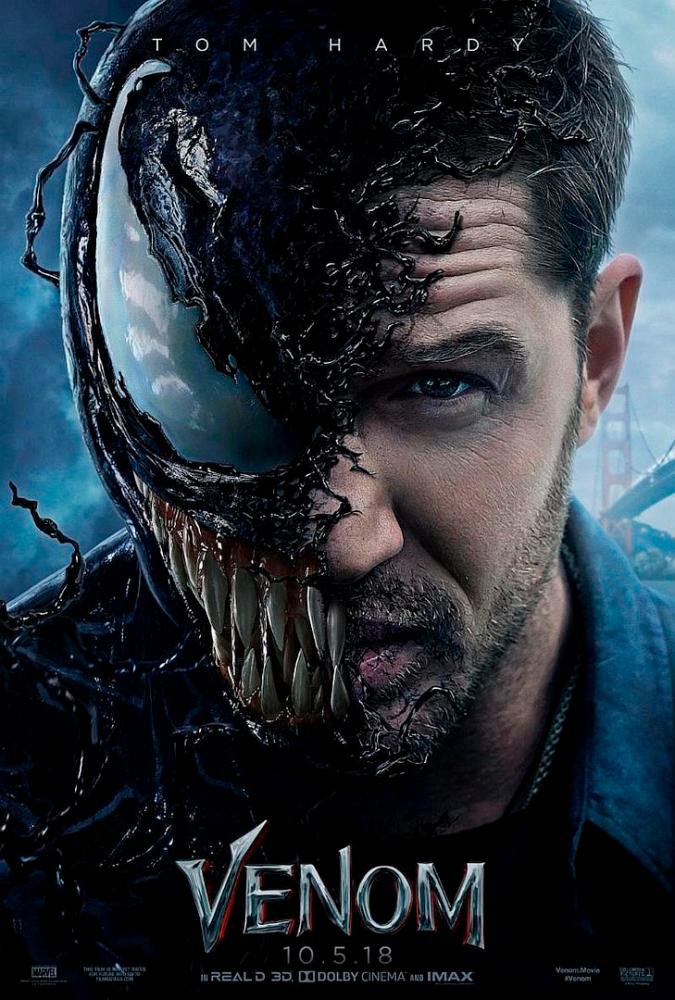 Venom,‘ starring versatile ‘The Dark Knight Rises’ actor Tom Hardy, made US$856m on a US$100m budget. © Columbia Pictures