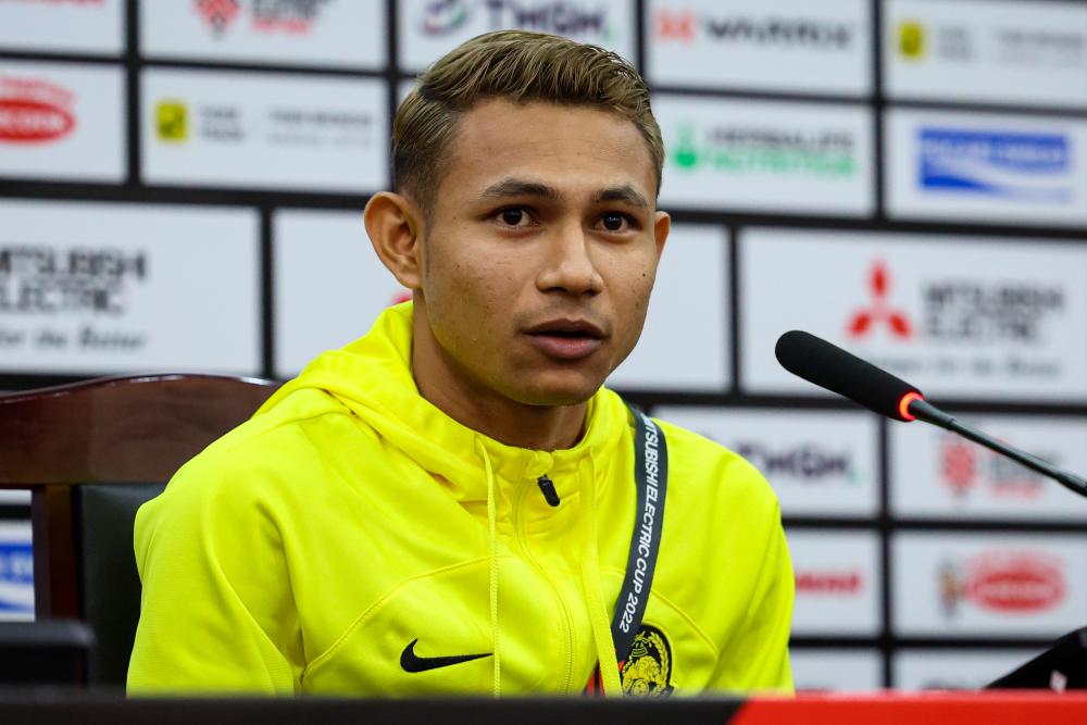 HANOI, Dec 26 -- National left winger Mohamad Faisal Abdul Halim spoke at the press conference of the third action of Group B of the 2022 ASEAN Football Federation Cup (AFF) at the Vietnam Football Federation (VFF) Headquarters today. BERNAMAPIX