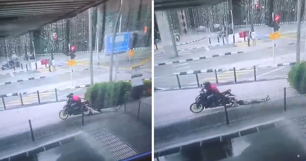 (Video) Snatch thief drags woman round the corner near Dataran Merdeka