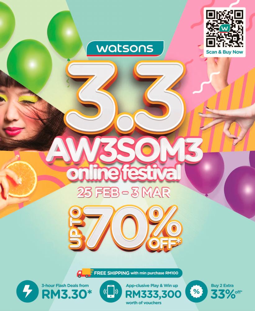 Get ready for Watsons biggest online sale