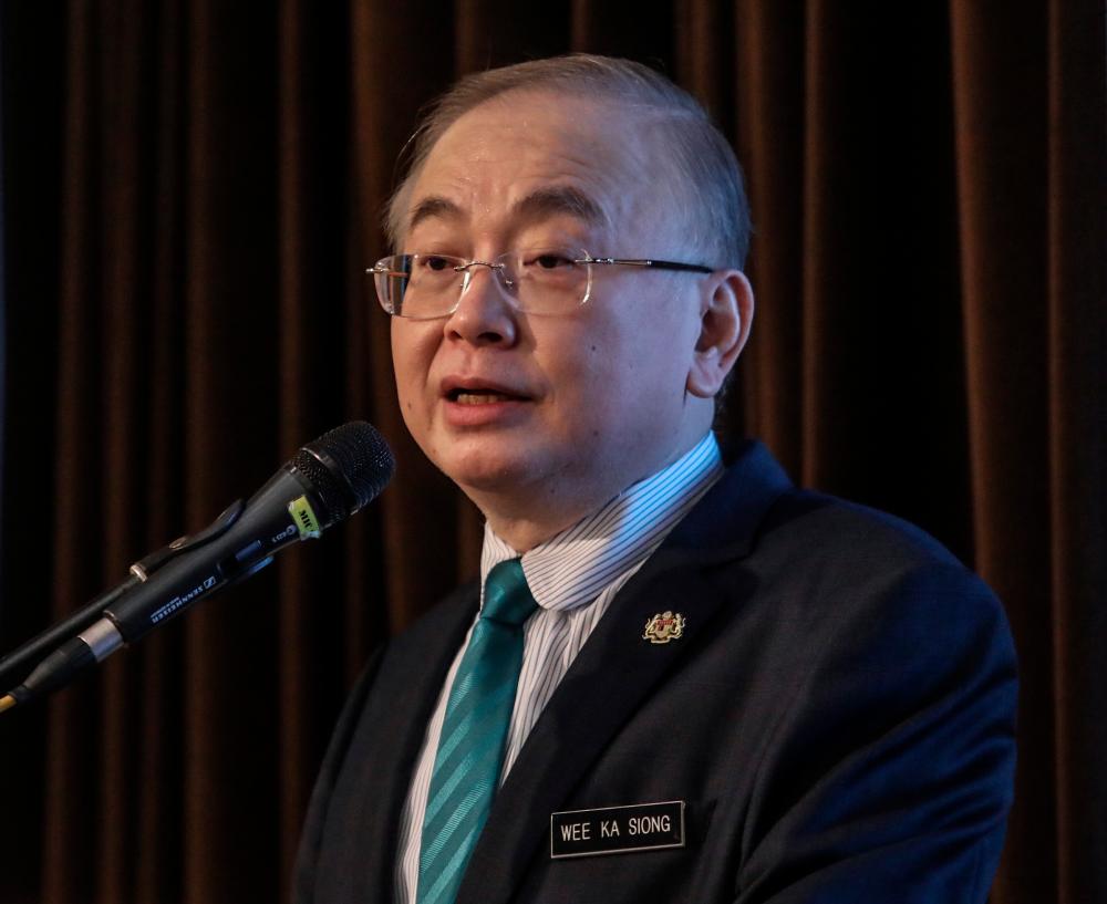 Datuk Seri Dr Wee Ka Siong. — Ashraf Shamsul/THESUN