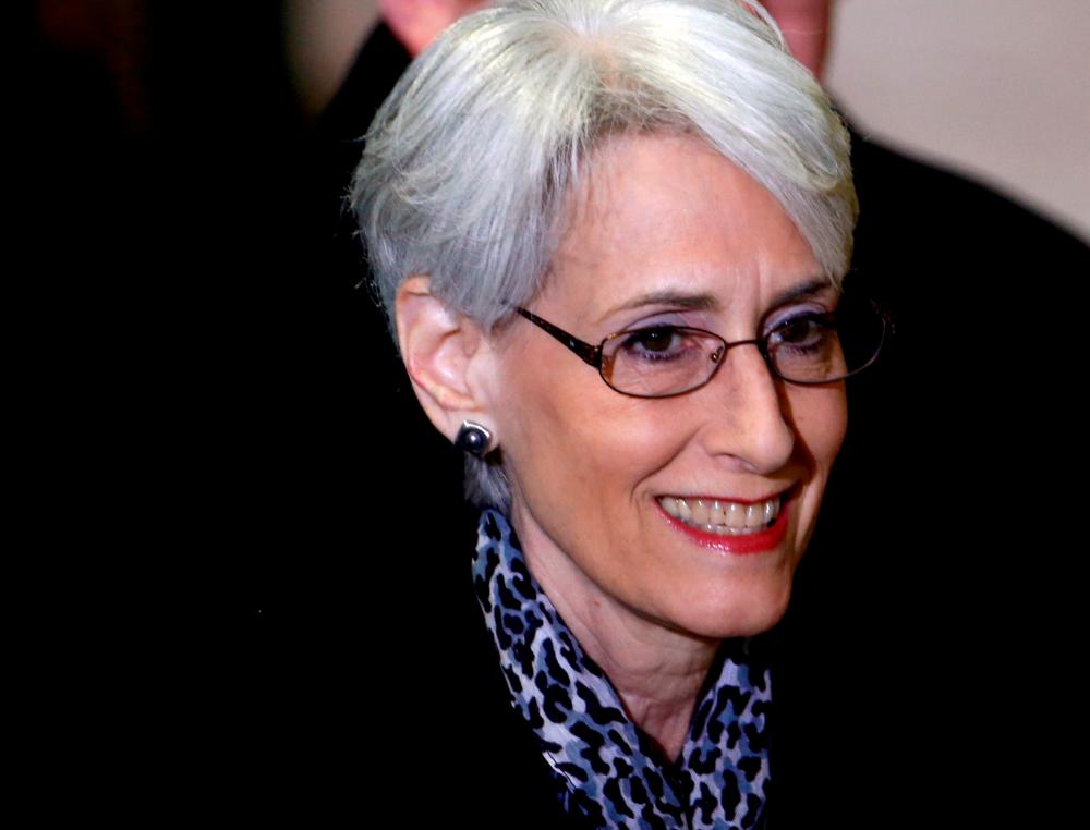 FILE PHOTO: Wendy Sherman arrives for a meeting on Syria at the United Nations European headquarters in Geneva February 13, 2014. -Reuters