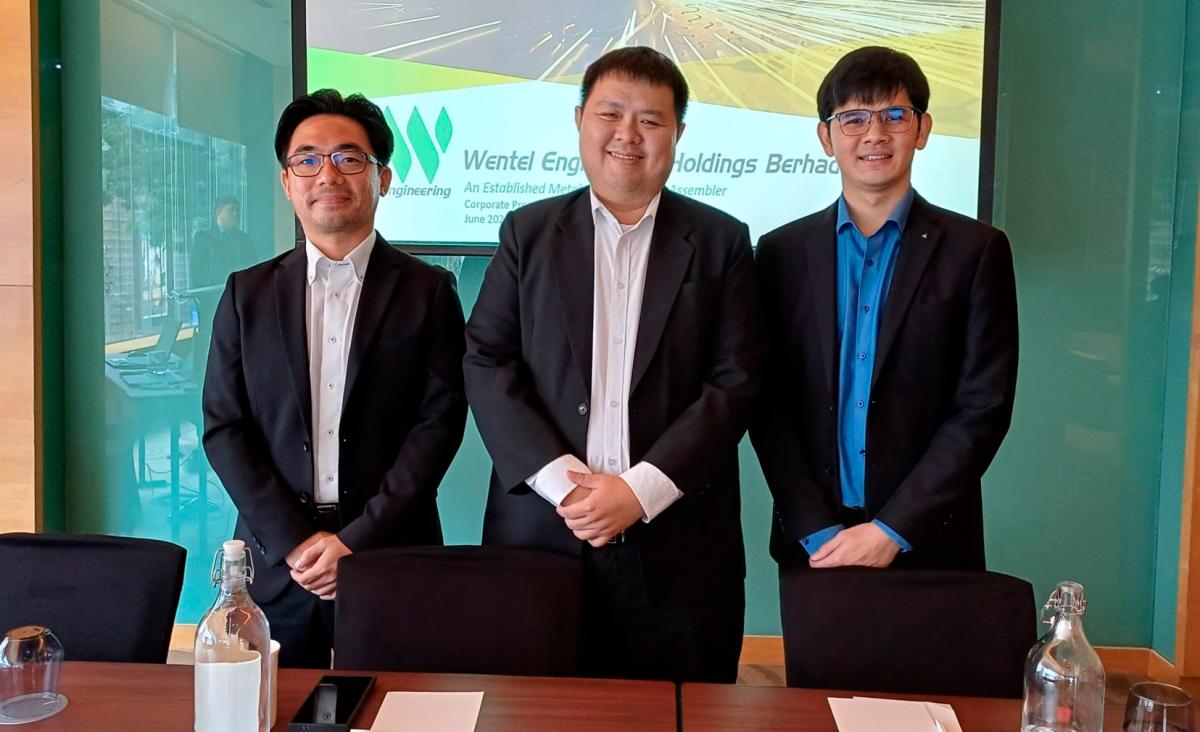 From left: Wentel Engineering executive director Freddy Wong, Chuah and Yap at the press conference today.