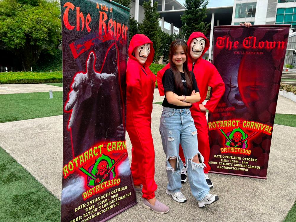 Rotaract Carnival Halloween organising chairperson Rayn Tan Zi Qing during the promotions of the event said the two day event is aimed at raising funds for community initiatives.