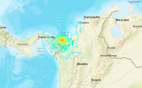 Strong earthquake hit Panama-Colombia border region
