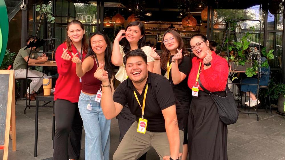 Carlos (centre) and his Take the Leap team. – PIC BY TAKE THE LEAP