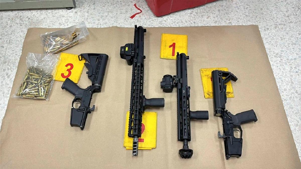 The seized weaponry and ammunition. - Pic credit Thai Border Forces