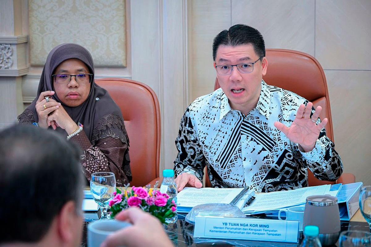 KPKT minister Nga Kor Ming and deputy KPKT minister Datuk Aiman Sabu during the consultation session on the 2026 Budget. Pic courtesy KPKT